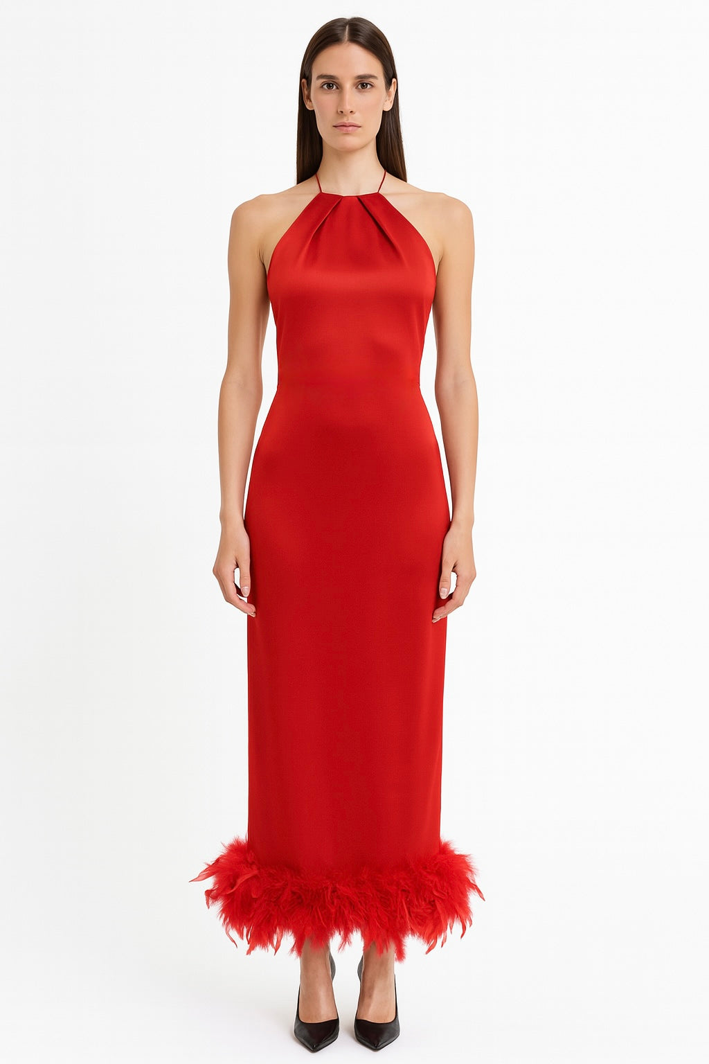 Pezzo unico - Abito midi con piume