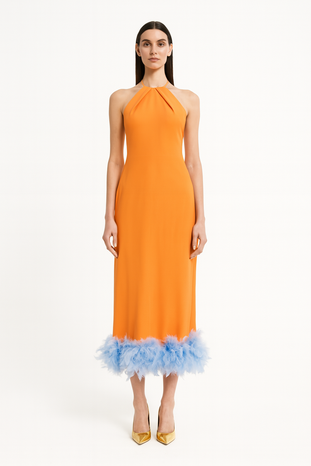 Pezzo unico - Abito midi con piume