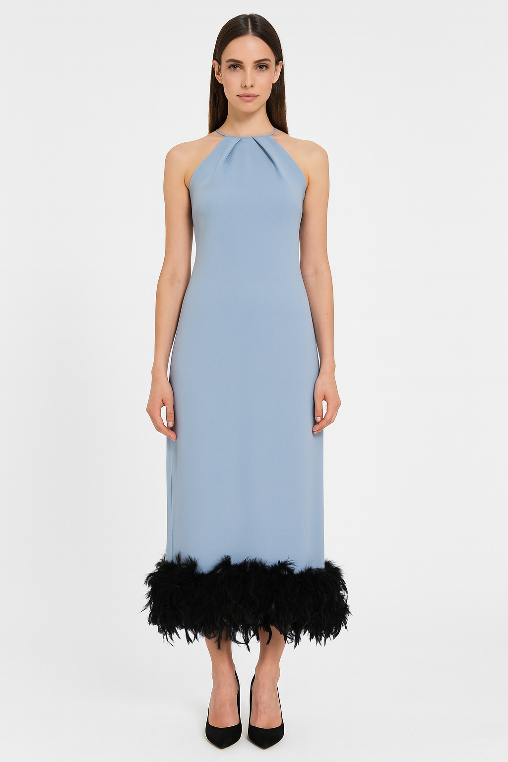 Pezzo unico - Abito midi con piume